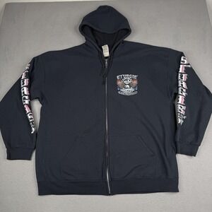 Sturgis Hoodie Mens 2XL Black 2017 Black Hills Rally Zip Up Sweatshirt Biker